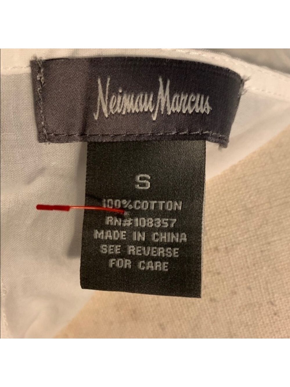 Neiman Marcus Cotton Bell Sleeve Blouse - Picture 4 of 4